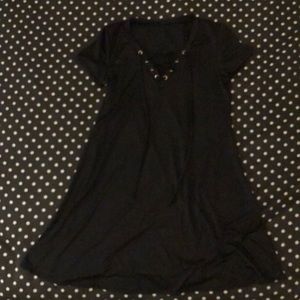Black loose spandex dress